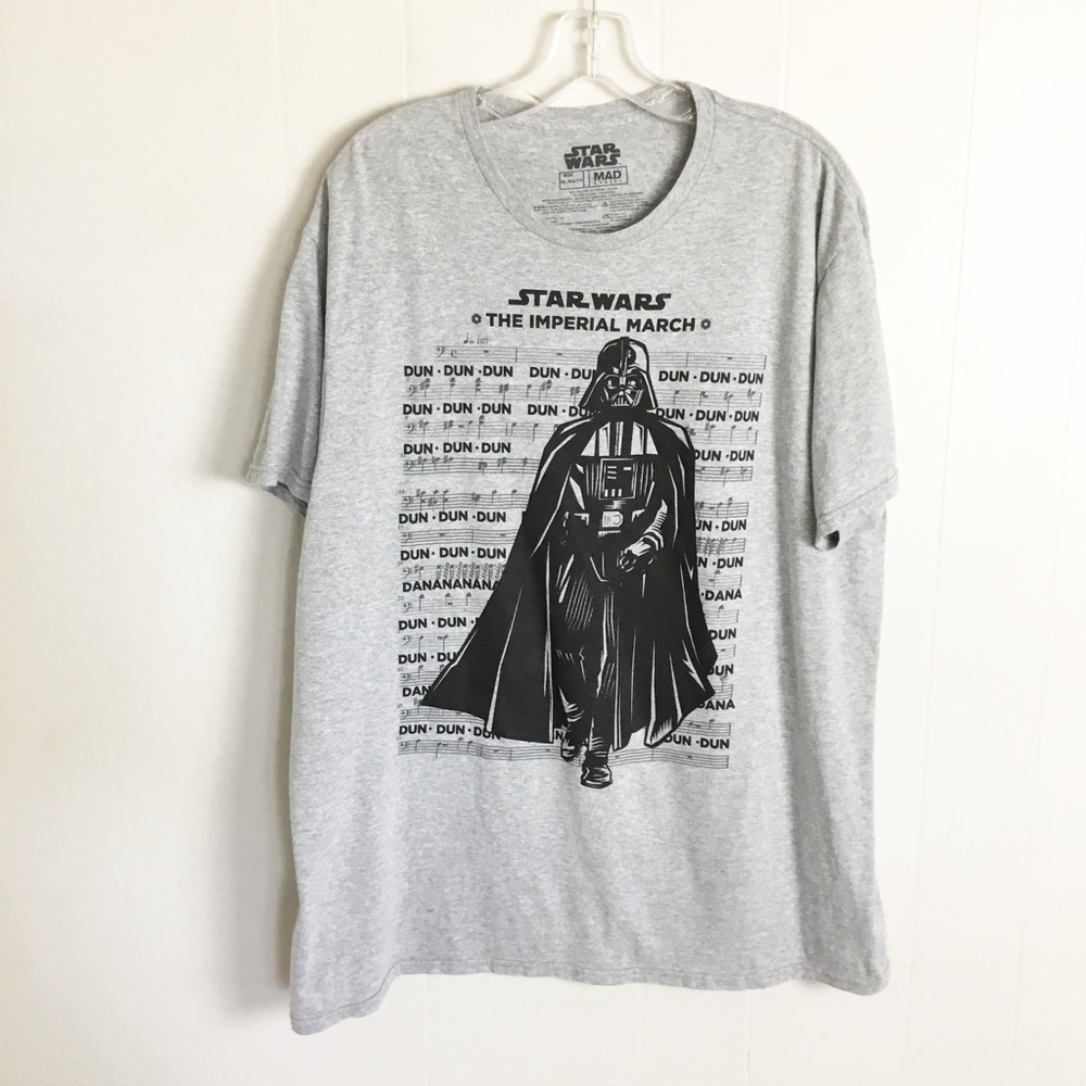 Star Wars Disney Darth Vader Gray Tee Shirt Size XL Mens